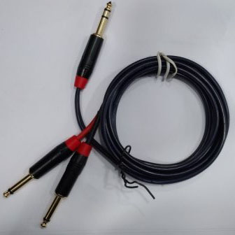 Dây insert 6ly Stereo Ra 2 Đầu 6Ly Mono màu đen